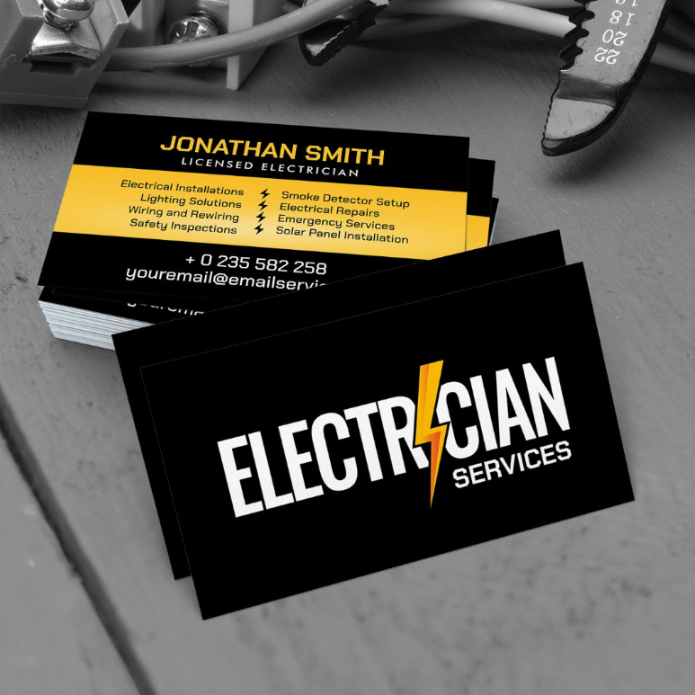 Electrical Contractor - Electrician Business Card