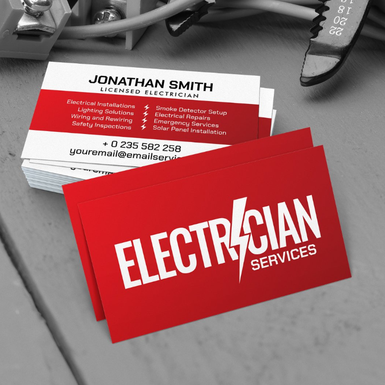 Electrical Contractor - Electrician Business Card