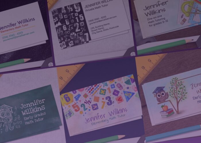Business Cards for Math Tutors and Educators