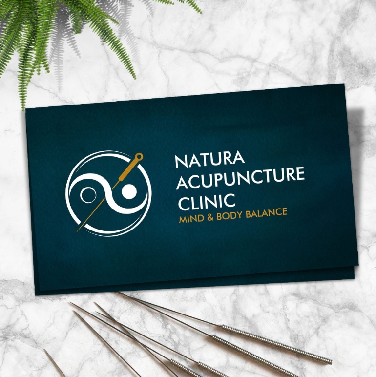 Acupuncture Needle - Yin Yang Business Card