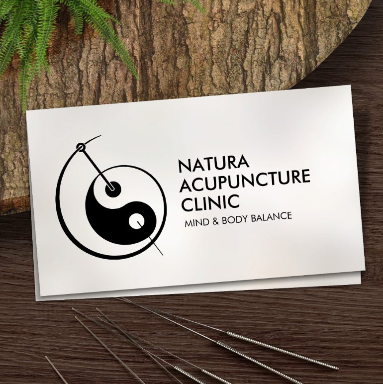Acupuncture Needle - Yin Yang Business Card