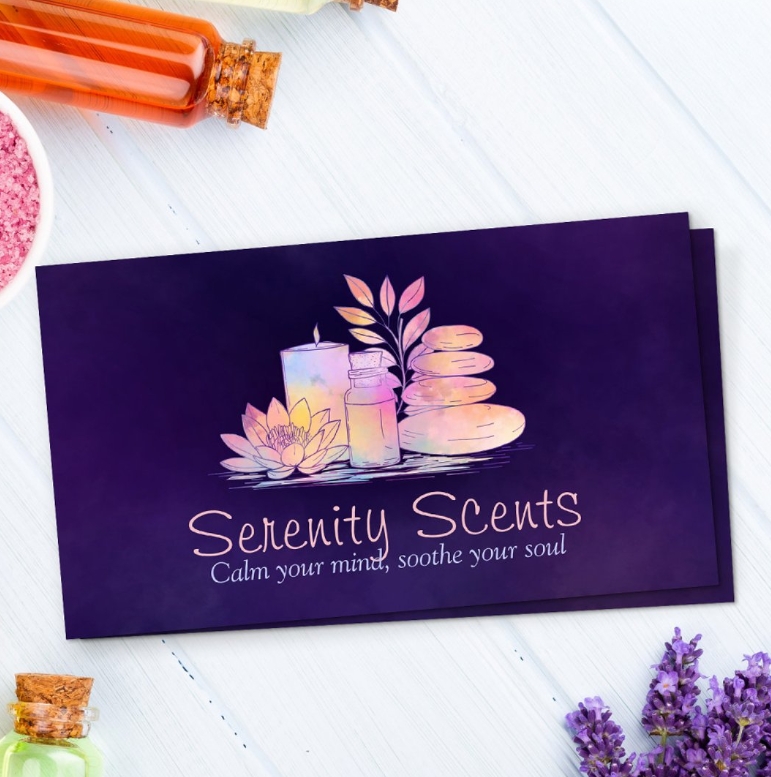 Aromatherapy Business Card - gentle Pastels