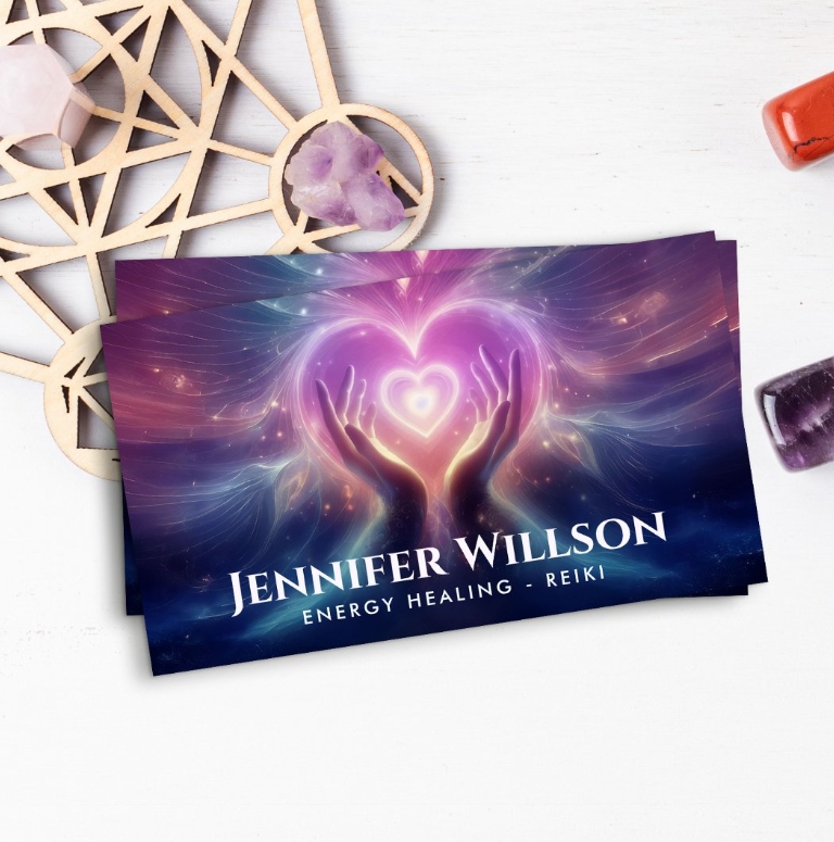 Healing Hands- Energy Healing - Reiki with heart Business Card