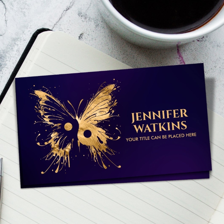 Yin Yang Butterfly - Balance in Flight Business Card