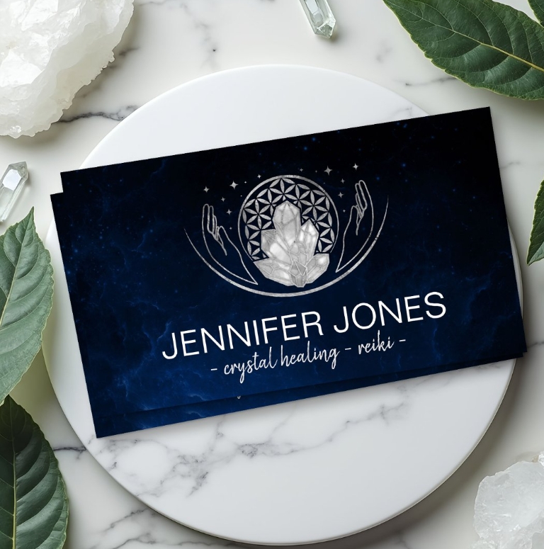 Flower of life - Healing Crystals Business Card