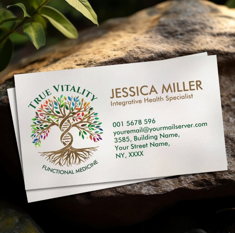 dna tree of life holistic medical business card