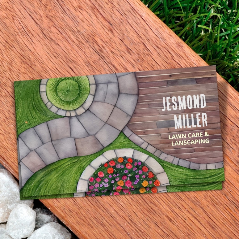 Artistic Landscaping business card