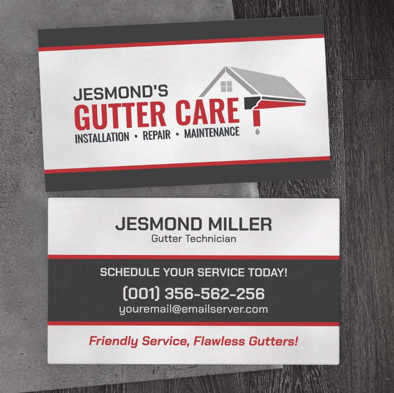 Cool business card for gutter professionals