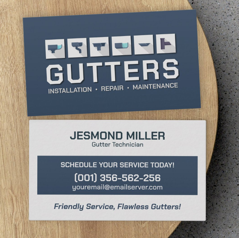 Gutter cleaning business card