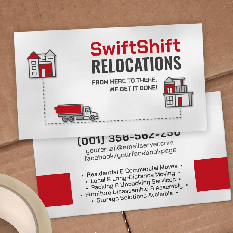 Transport and relocation business card