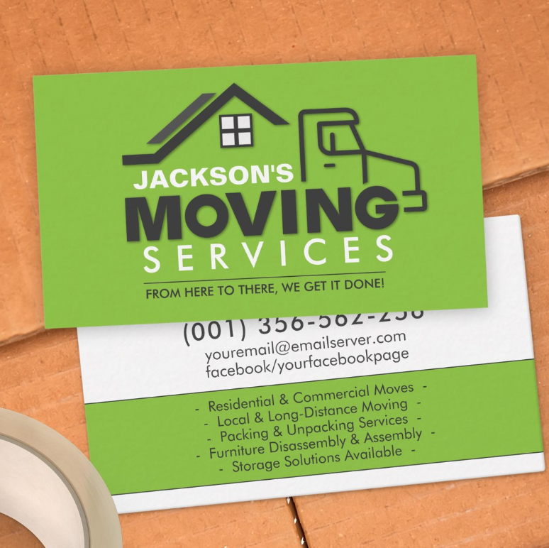 Home moving services business card