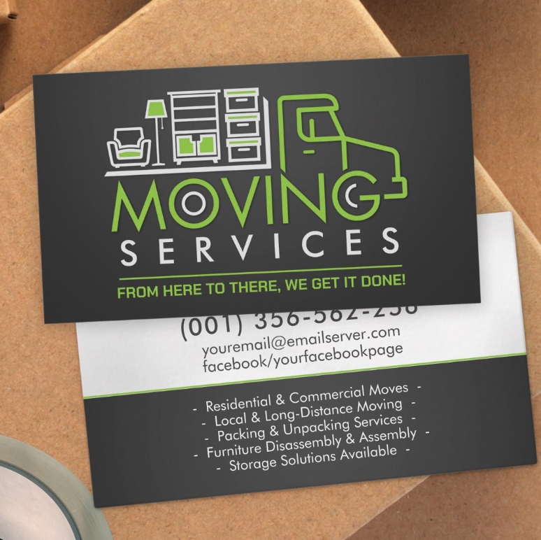 Business card for relocation professionals