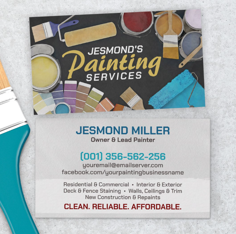 Painting Services - Painters Business Card