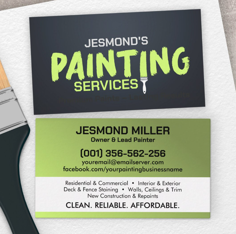 Painting Services - Painters Business Card