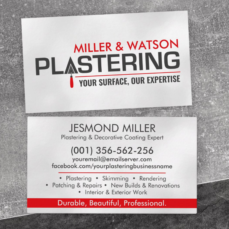 Plastering Services Business Card