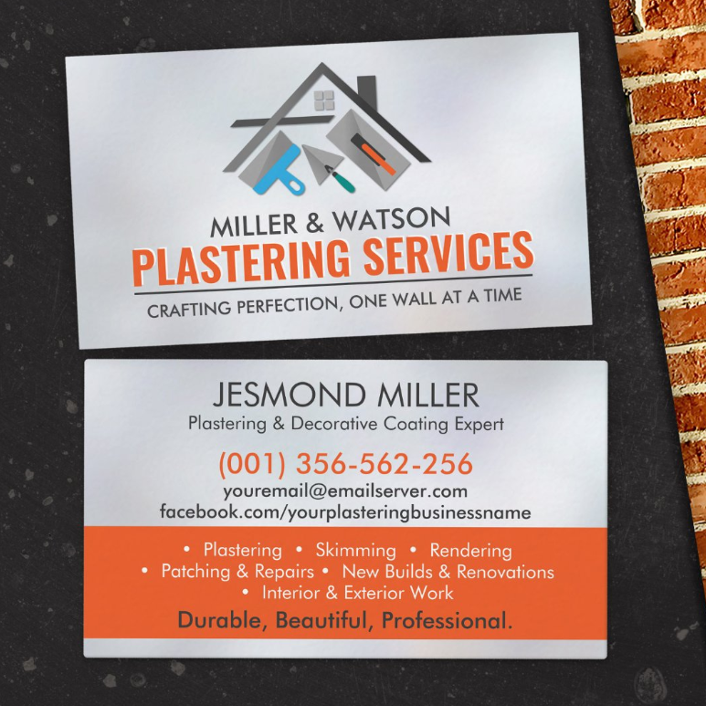 Plastering Services Business Card