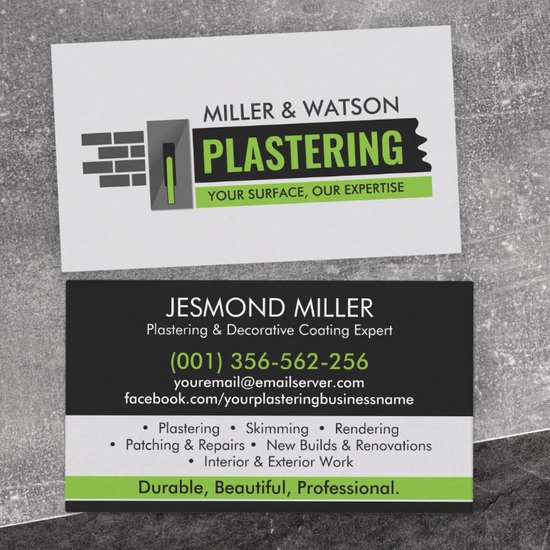 Plastering Services Business Card