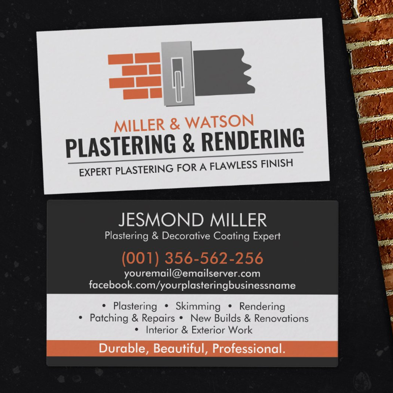 Plastering Services Business Card