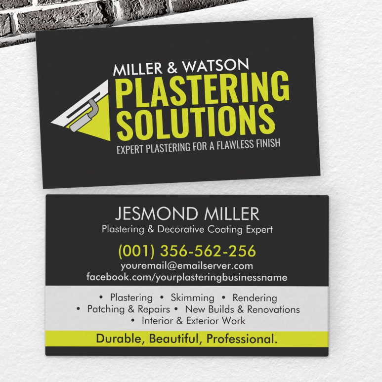 Plastering Services Business Card