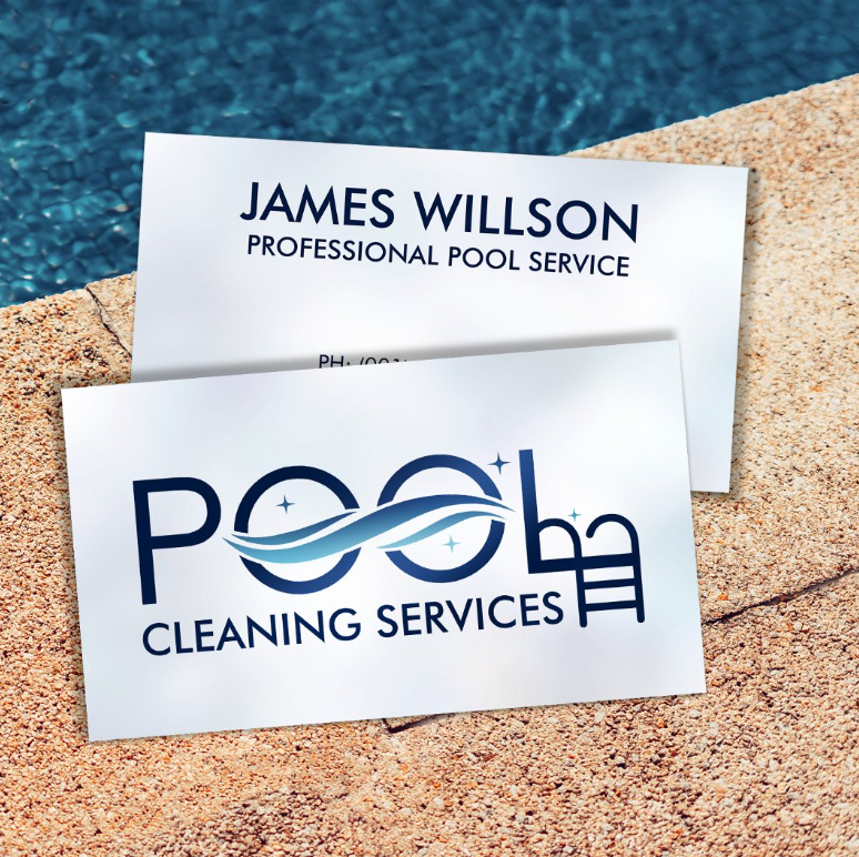 Business card for pool maintenance service