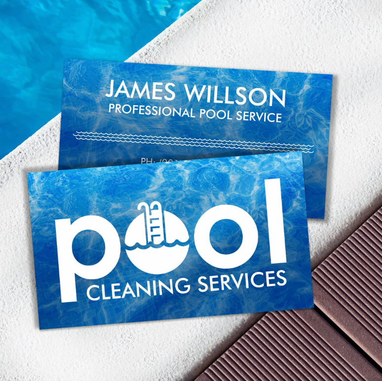 Pool cleaning and inspection business card
