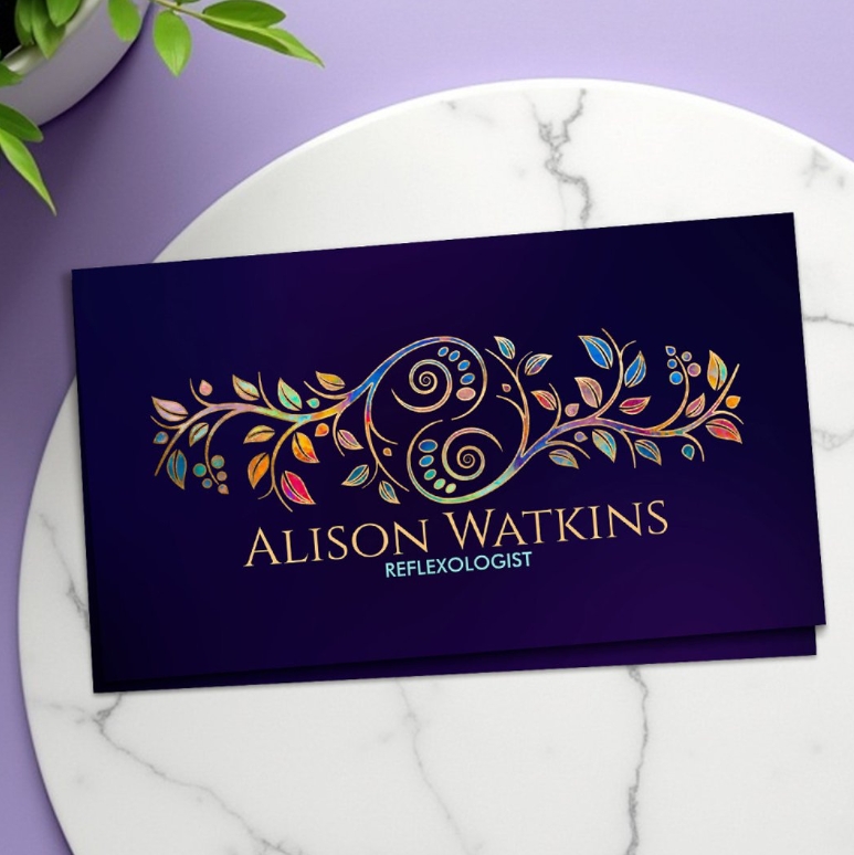 yin yang reflexology logo card