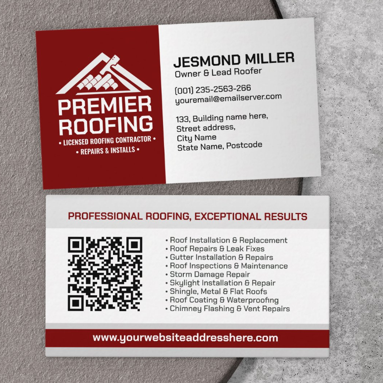 Roofing Services Business Card