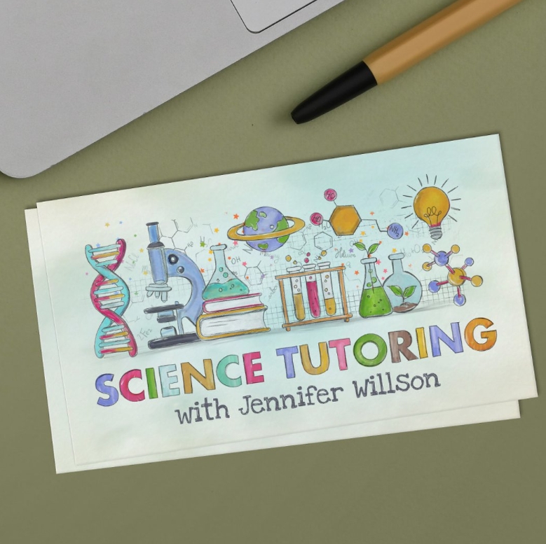 science teacher branding card for STEM educators