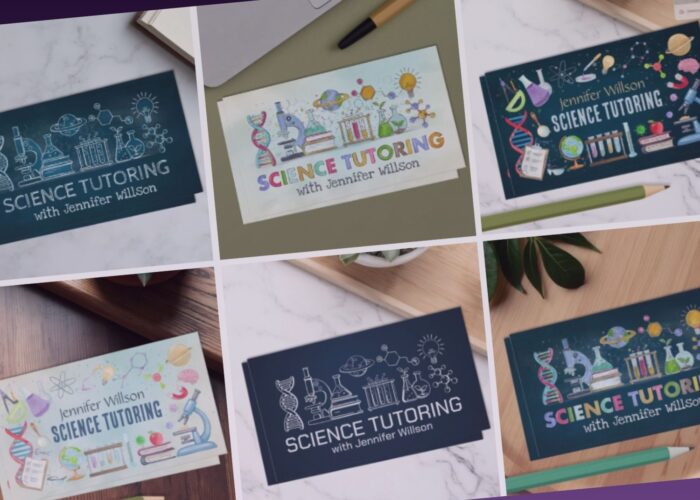 Business Cards for Science Tutors and Teachers