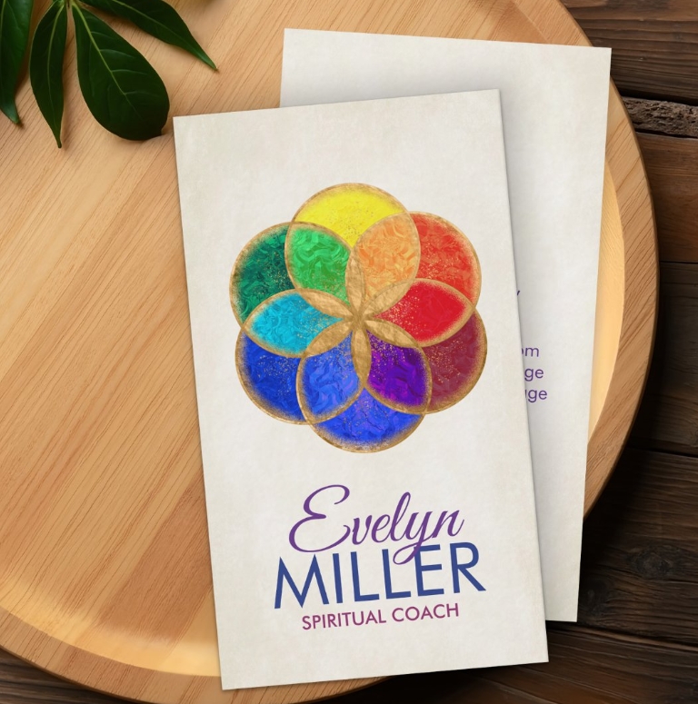 Seed of life Chakra colors Business Card