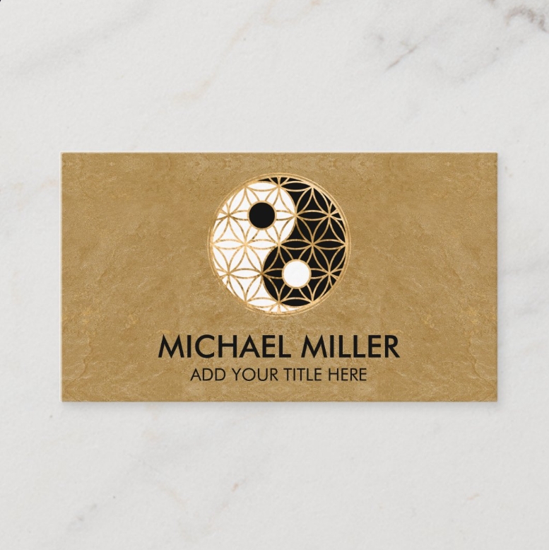 Flower of life - Yin Yang symbol Business Card