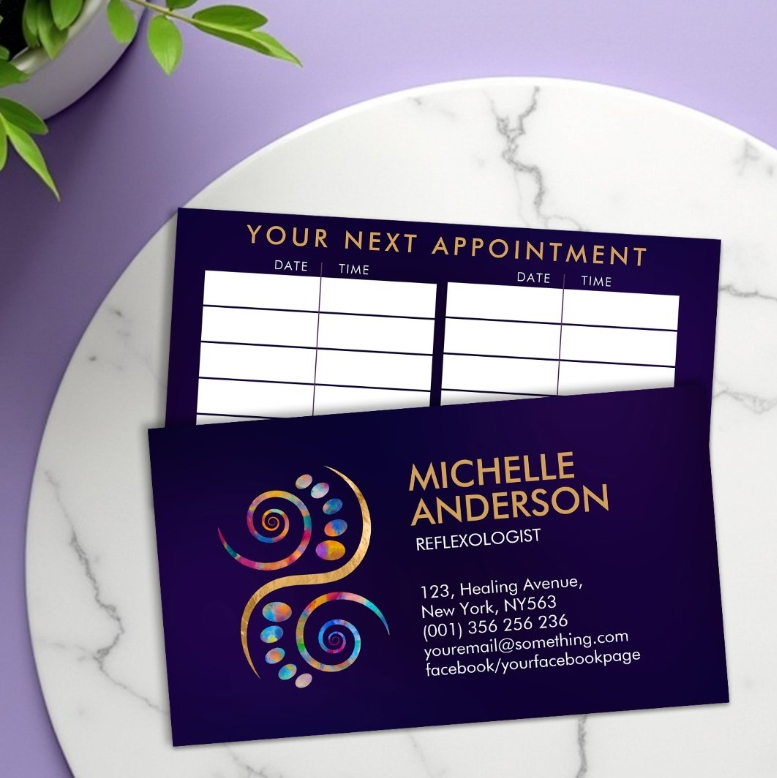Reflexology - Colorful Ying Yang symbol Business Card
