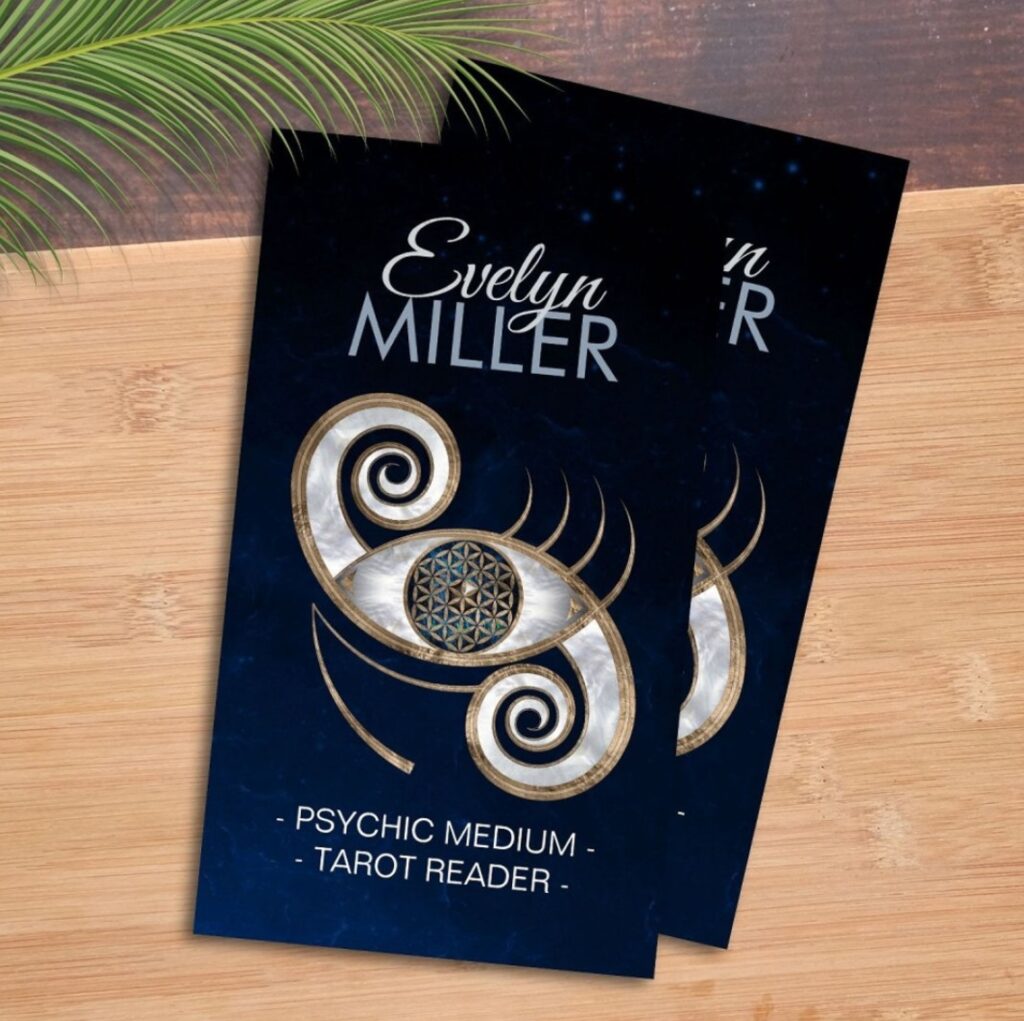 Flower of life in eye ornament business card