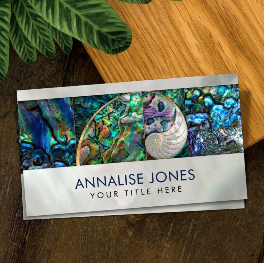 Nautilus Shell Abalone and Pearl Business Card