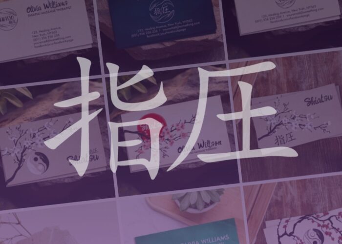 Shiatsu Massage Business Cards: Calming Designs with Japanese Inspiration
