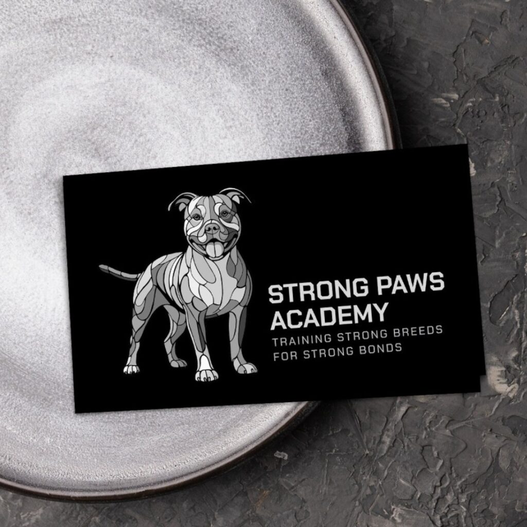 American Staffordshire Terrier - Dog Training Business Card