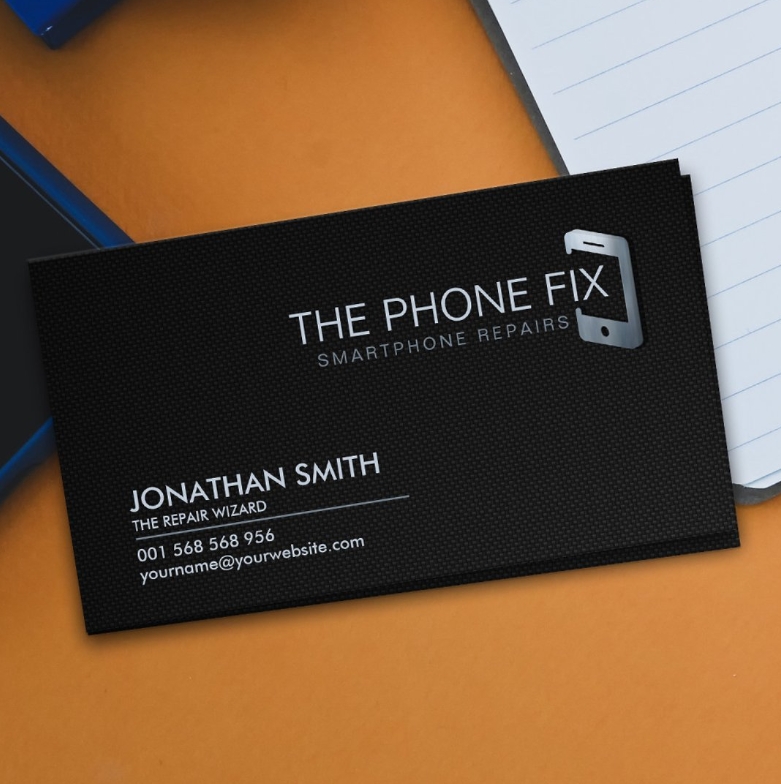 Modern phone repair service business card design