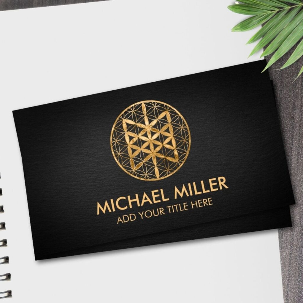 Web of Wyrd in Flower of Life Business Card