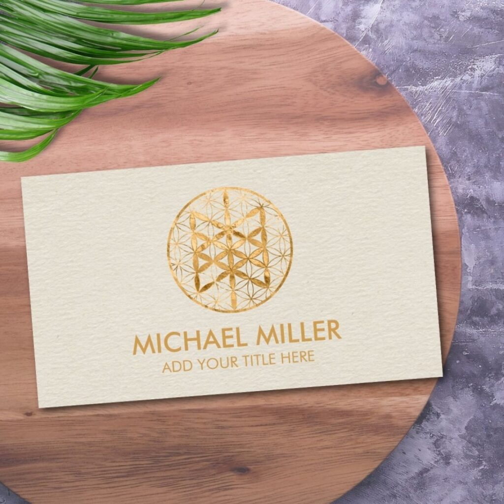 Web of Wyrd in Flower of Life Business Card