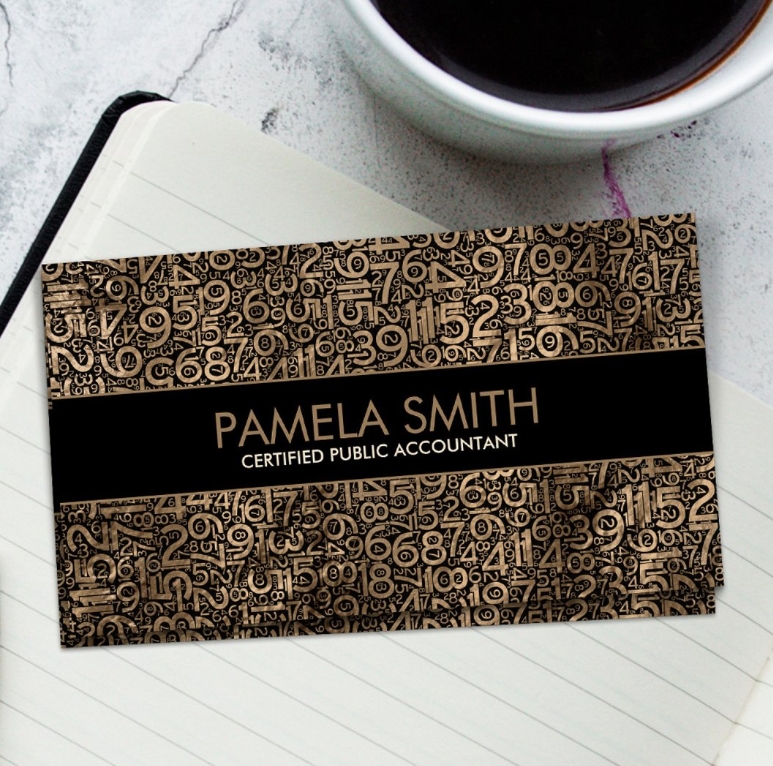 Luxury design business card for accounting professionals