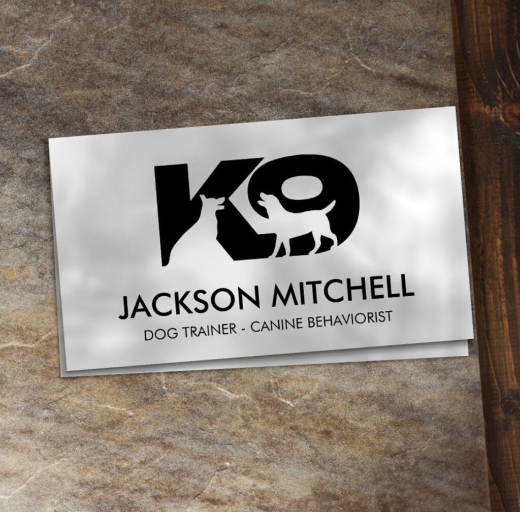 Clean modern Dog Training Business Card