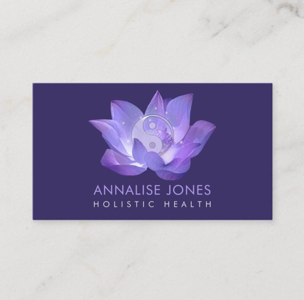 Lotus and Yin Yang Business Card