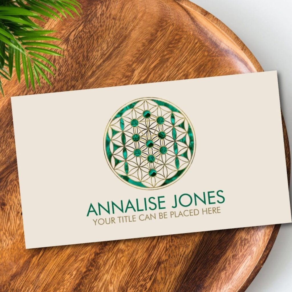 Kabbalah Tree of Life with Flower of Life Business Card