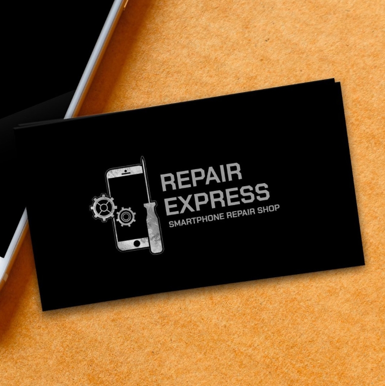 Professional business card for smartphone repair technician