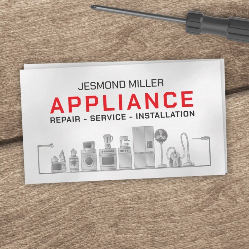 Professional appliance repair business card design