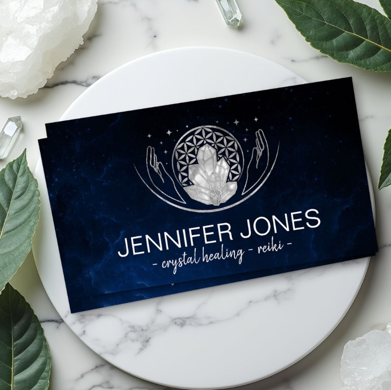 Flower of life - Professional crystal healing business card