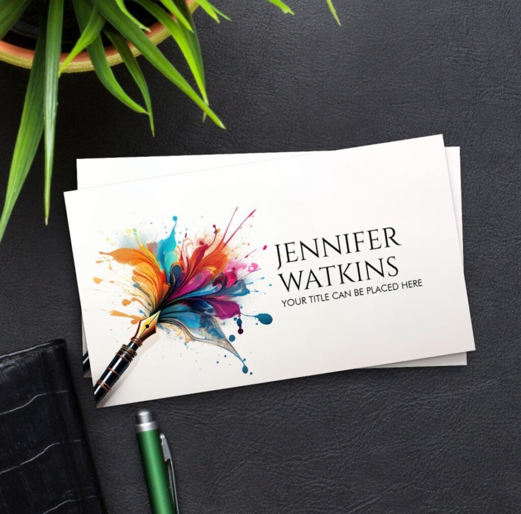 Colorful Creative Writing Fountain Ink Pen Business Card