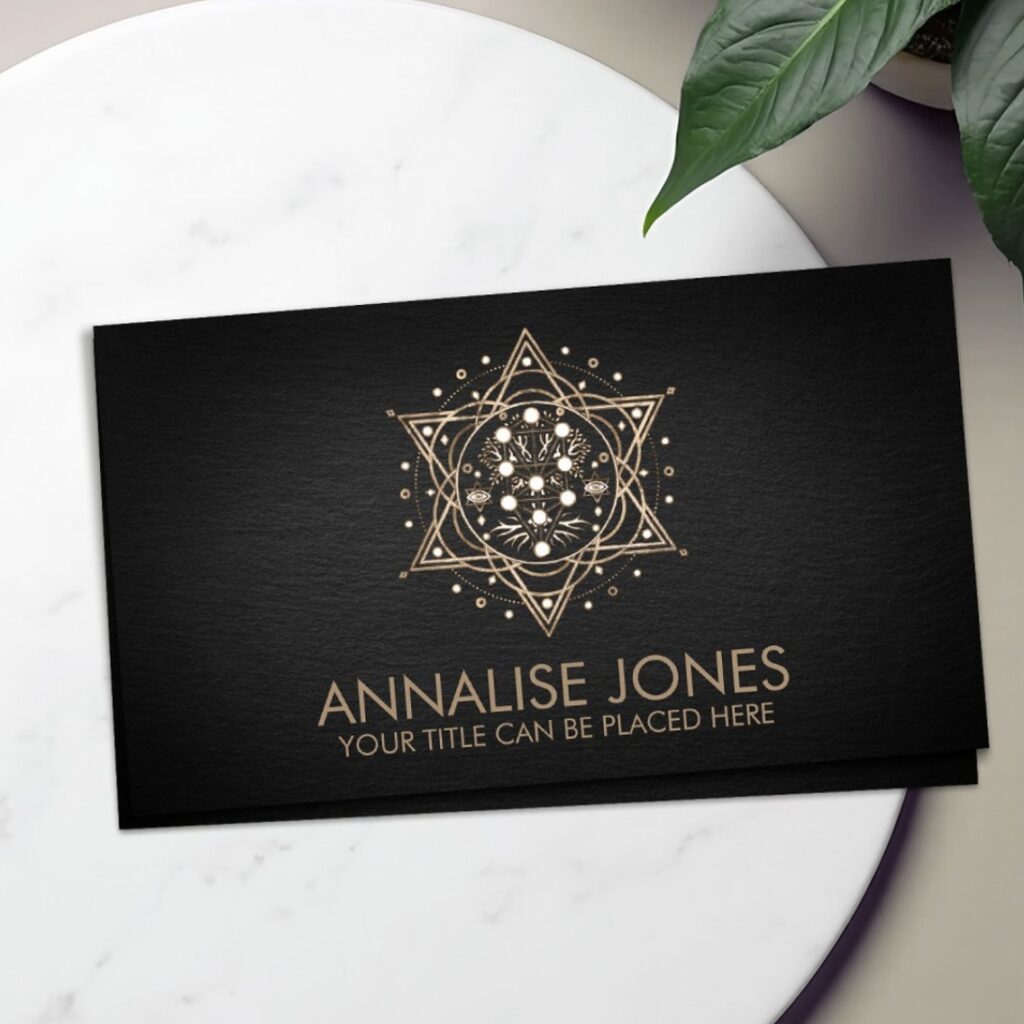 Kabbalah The Tree of Life Sacred Geometry Ornament Square Business Card