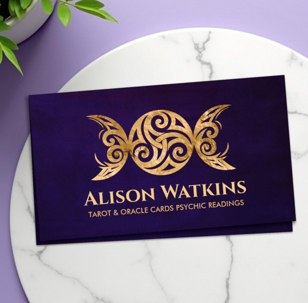 Golden Triskele - Triple Moon Business Card