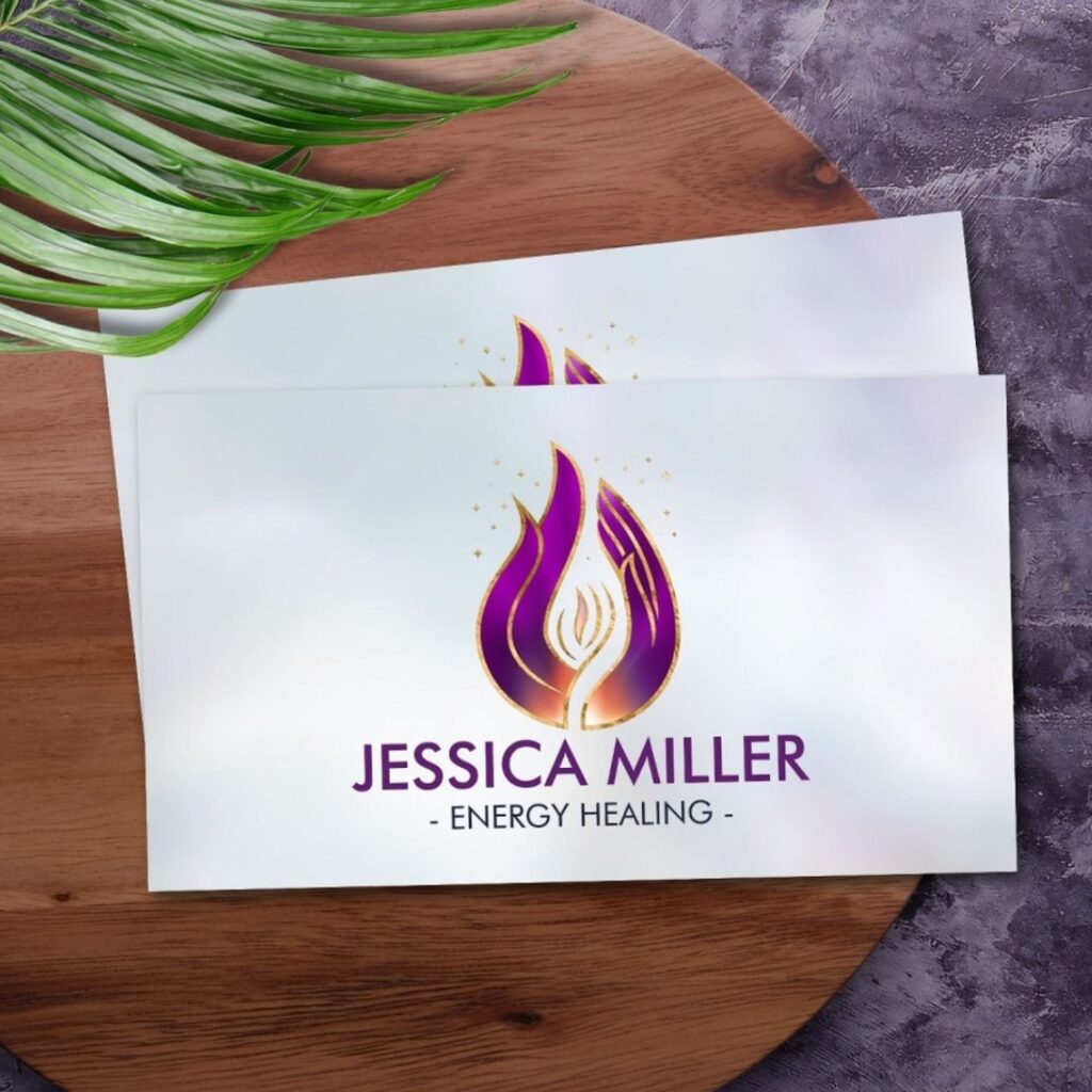 Violet Flame  Business Card for holistic healers